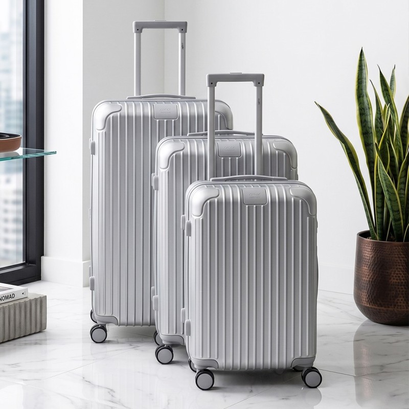 Série de 3 Valises Incassable en ABS Gris - ABM