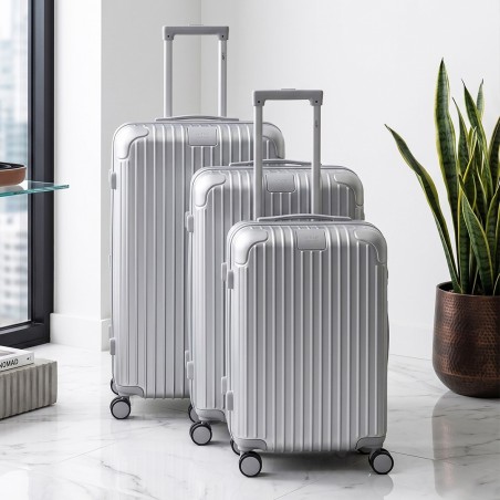 Série de 3 Valises Incassable en ABS Gris - ABM