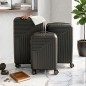 Série de 3 Valises Incassable en ABS Noir - ABM