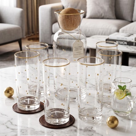 Service à Eau en Verre 7 Pièces – Carafe et 6 Verres