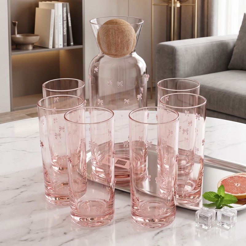 Service à Eau en Verre 7 Pièces – Carafe et 6 Verres