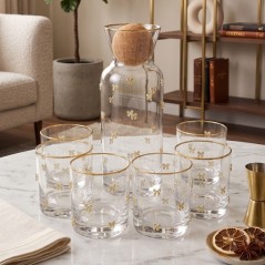 Service à Eau en Verre 7 Pièces – Carafe et 6 Verres