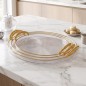 Lot de 3 Plateaux de Service Ovales en Plexiglass