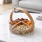 Porte Fruits Secs avec Compartiments en Bois 18 cm