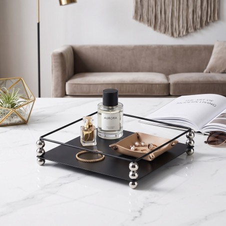 Plateau Carré en Métal 14 cm