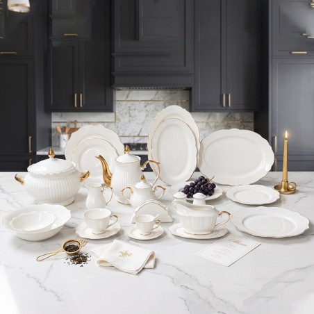 Service de Table en Porcelaine 72 Pièces - Delta Dore GAR-72