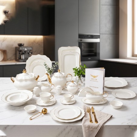 Service de Table en Porcelaine 72 Pièces - Delta Dore HM-72