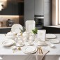 Service de Table en Porcelaine 72 Pièces - Delta Dore HM-72 Service de Table en Porcelaine 72 Pièces - Delta Dore HM-72