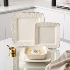 Service de Table 24 Pièces en Porcelaine