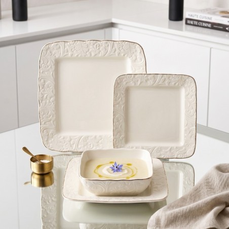 Service de Table 24 Pièces en Porcelaine
