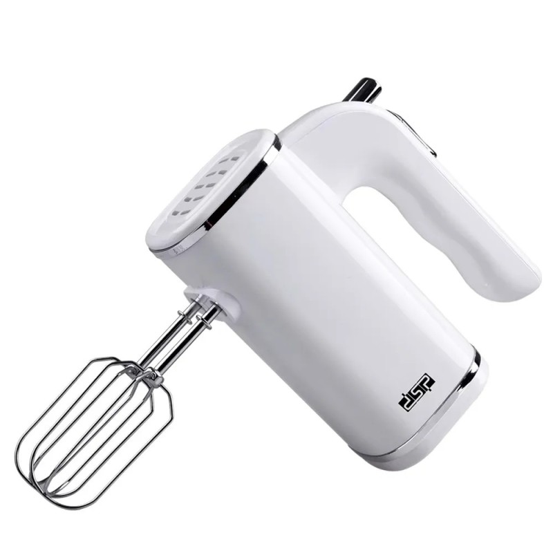 Batteur Électrique 200W 5 Vitesses Blanc – DSP KM2008 Batteur Électrique 200W 5 Vitesses Blanc – DSP KM2008