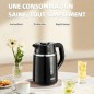 Bouilloire Électrique en Verre 1,7L 2200W avec Indicateur LED – DSP KK1281