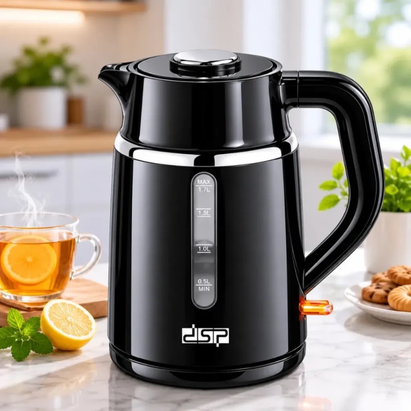 Bouilloire Électrique en Verre 1,7L 2200W avec Indicateur LED – DSP KK1281