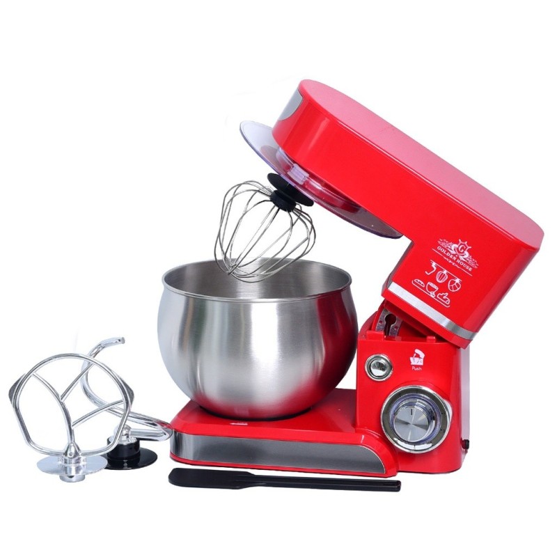 Robot Pétrin Golden House 5L 1300W Rouge Robot Pétrin Golden House 5L 1300W Rouge