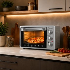 Four Électrique 36L 1600W avec Tournebroche - Lexical LOV-2938 Gris