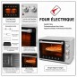 Four Électrique 36L 1600W avec Tournebroche - Lexical LOV-2938 Gris Four Électrique 36L 1600W avec Tournebroche - Lexical LOV-2938 Gris