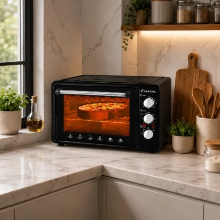 Four Électrique 36L 1600W avec Tournebroche - Lexical LOV-2938 Noir