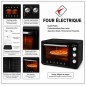 Four Électrique 36L 1600W avec Tournebroche - Lexical LOV-2938 Noir Four Électrique 36L 1600W avec Tournebroche - Lexical LOV-2938 Noir