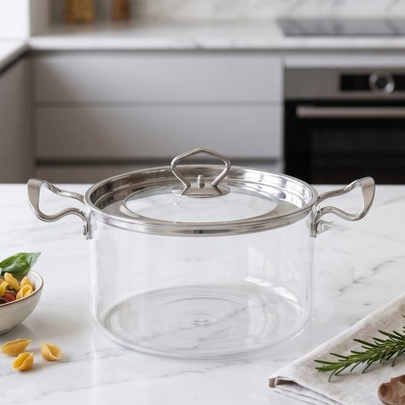Faitout en Verre avec Couvercle 2,5 L