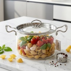 Faitout en Verre avec Couvercle 3,5 L