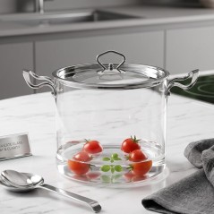 Faitout en Verre avec Couvercle 6,5 L