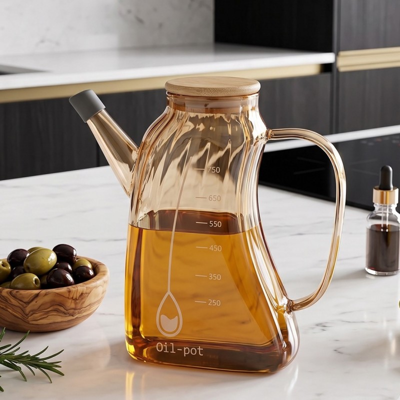 Huilier en Verre avec Bec Verseur 750 ml