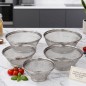 Ensemble de 5 Passoires en Acier Inoxydable 18 à 30 cm