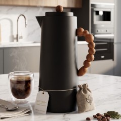 Thermos Isotherme avec Poignée Effet Bois