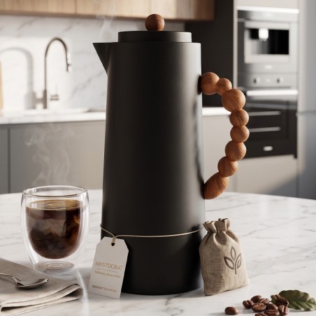 Thermos Isotherme avec Poignée Effet Bois