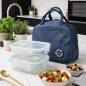 Ensemble de 2 Boîtes Alimentaires en Verre avec Sac Isotherme