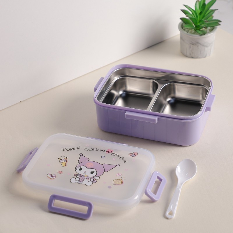 Lunch Box à 2 Compartiments en Inox Violet