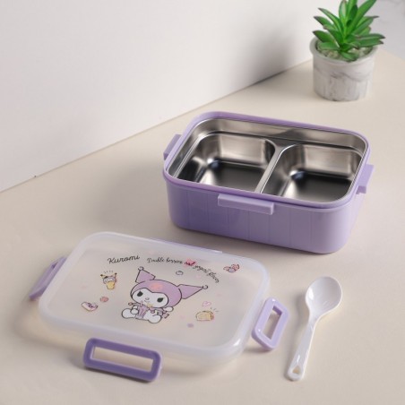 Lunch Box à 2 Compartiments en Inox Violet