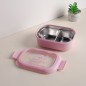 Lunch Box avec Compartiments en Inox Rose Lunch Box avec Compartiments en Inox Rose