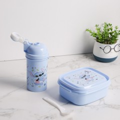 Set Lunch Box & Gourde Enfant Bleu Violet