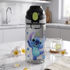 Gourde d'eau 500ml avec Paille Noir