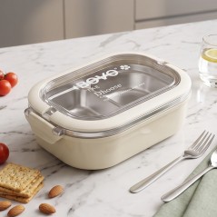 Lunch Box à 2 Compartiments en Inox Jaune