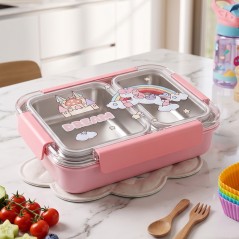 Lunch Box avec Compartiments Rose