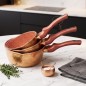 Set de 3 Casseroles Effet Cuivre