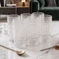 Service à Eau 6 Pièces en Verre Transparent