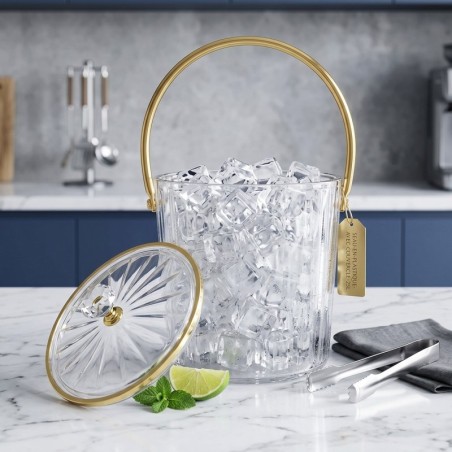 Seau à Glaçons Transparent 2.5L avec Couvercle