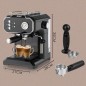 Machine à Café Expresso 3en1 RAF R.104B 2L 850W - Noir