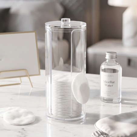 Distributeur de Cotons Démaquillants en Plastique