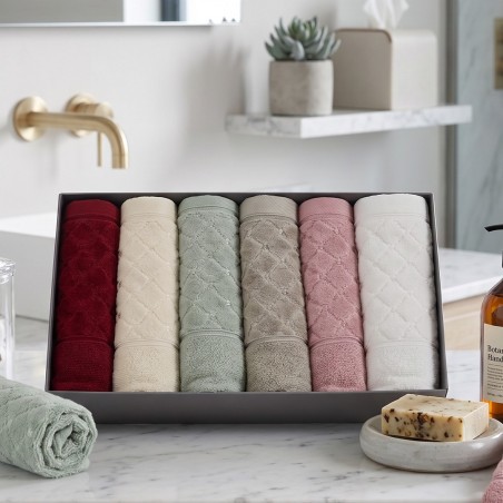 Lot de 6 Serviettes Intimes en Coton