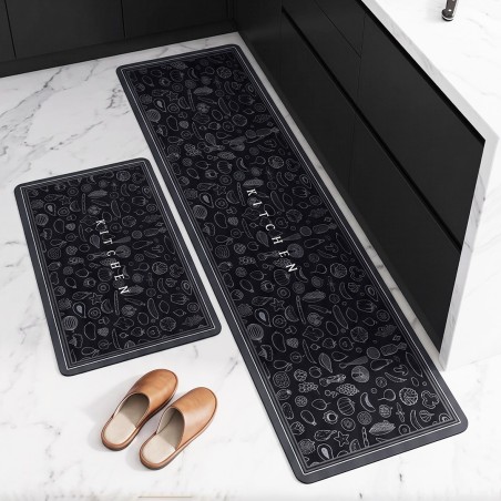 Set de 2 Tapis de Cuisine Antidérapants