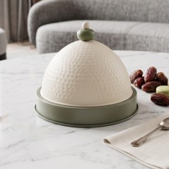 Cloche à Gâteau en Céramique avec Plateau