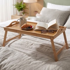 Plateau Petit Déjeuner en Bambou avec Poignées 50 x 30 cm