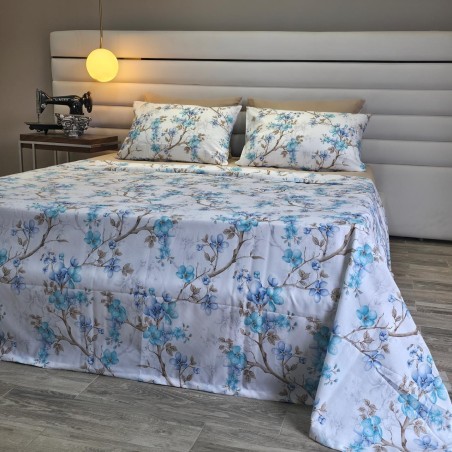 Parure de Lit Imprimée 2 Places 220 x 240 cm avec 2 Taies