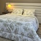 Couette Imprimée 2 Places en Coton 220 x 240 cm avec 2 Taies Couette Imprimée 2 Places en Coton 220 x 240 cm avec 2 Taies