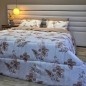 Couette Imprimée 2 Places en Coton 220 x 240 cm avec 2 Taies Couette Imprimée 2 Places en Coton 220 x 240 cm avec 2 Taies