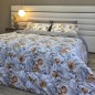 Couette Imprimée 2 Places en Coton 220 x 240 cm avec 2 Taies Couette Imprimée 2 Places en Coton 220 x 240 cm avec 2 Taies